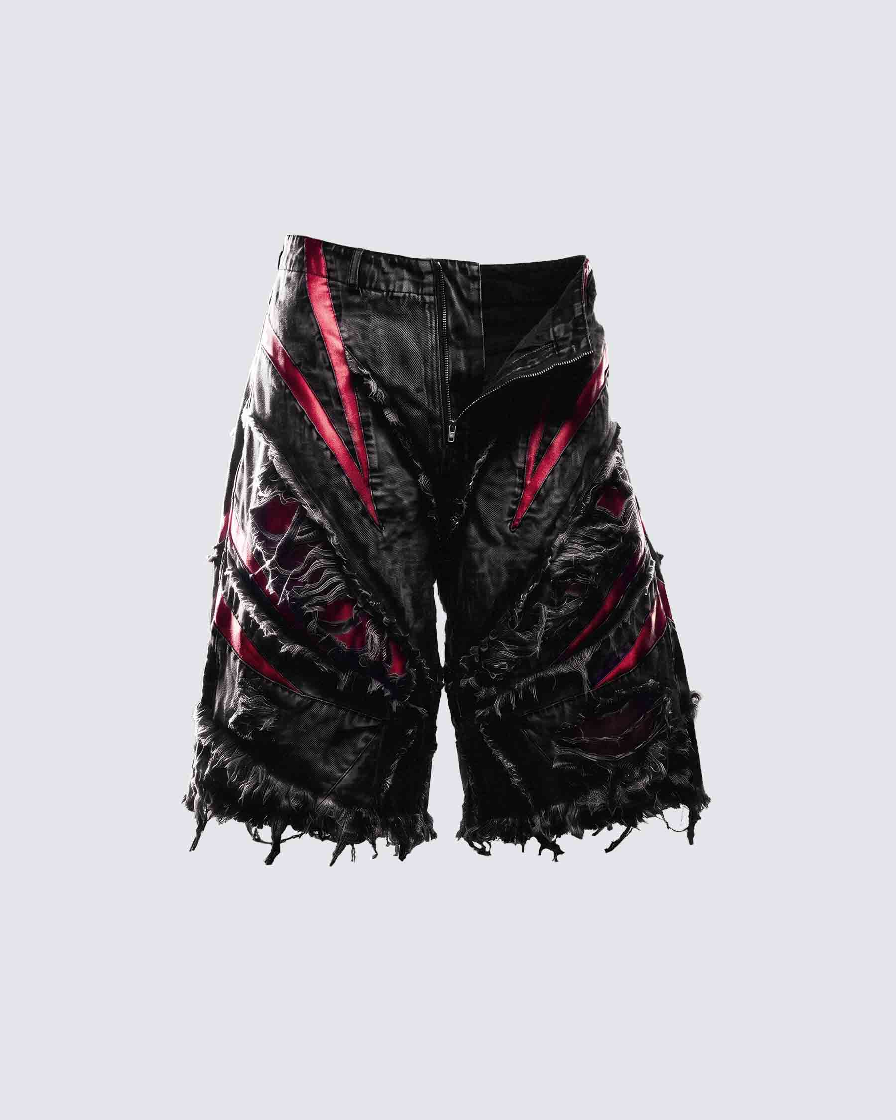 GRYFT RED RUST Series | Distressed Denim Shorts