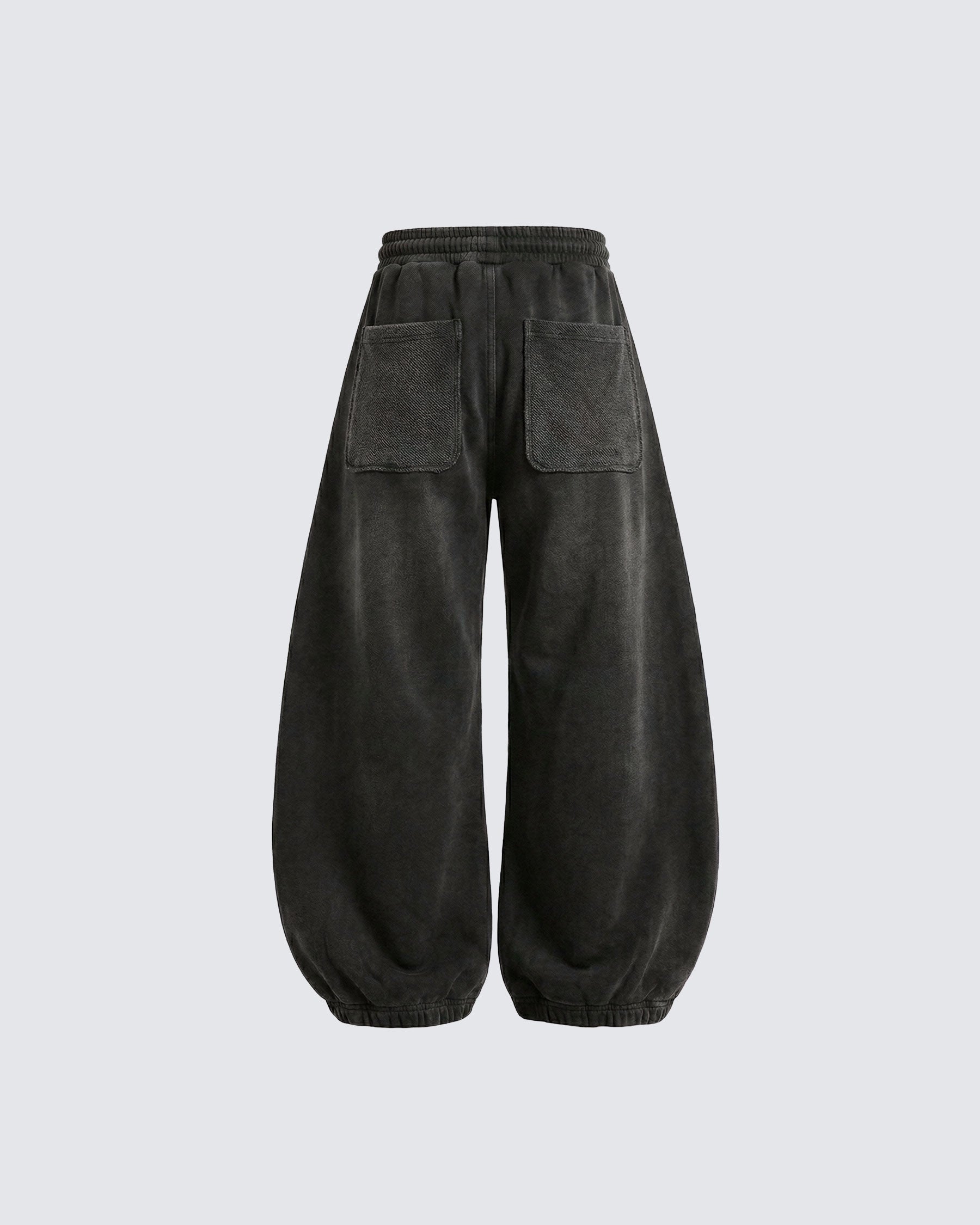 LOW SATURATION-Spring New Washed Zip Hem Sweatpants