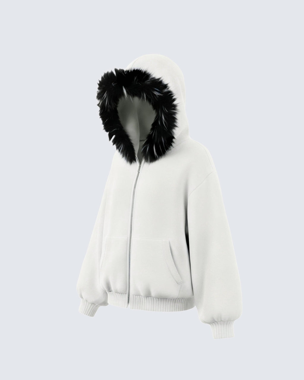 GRYFT Fur Collar Cozy Hoodie