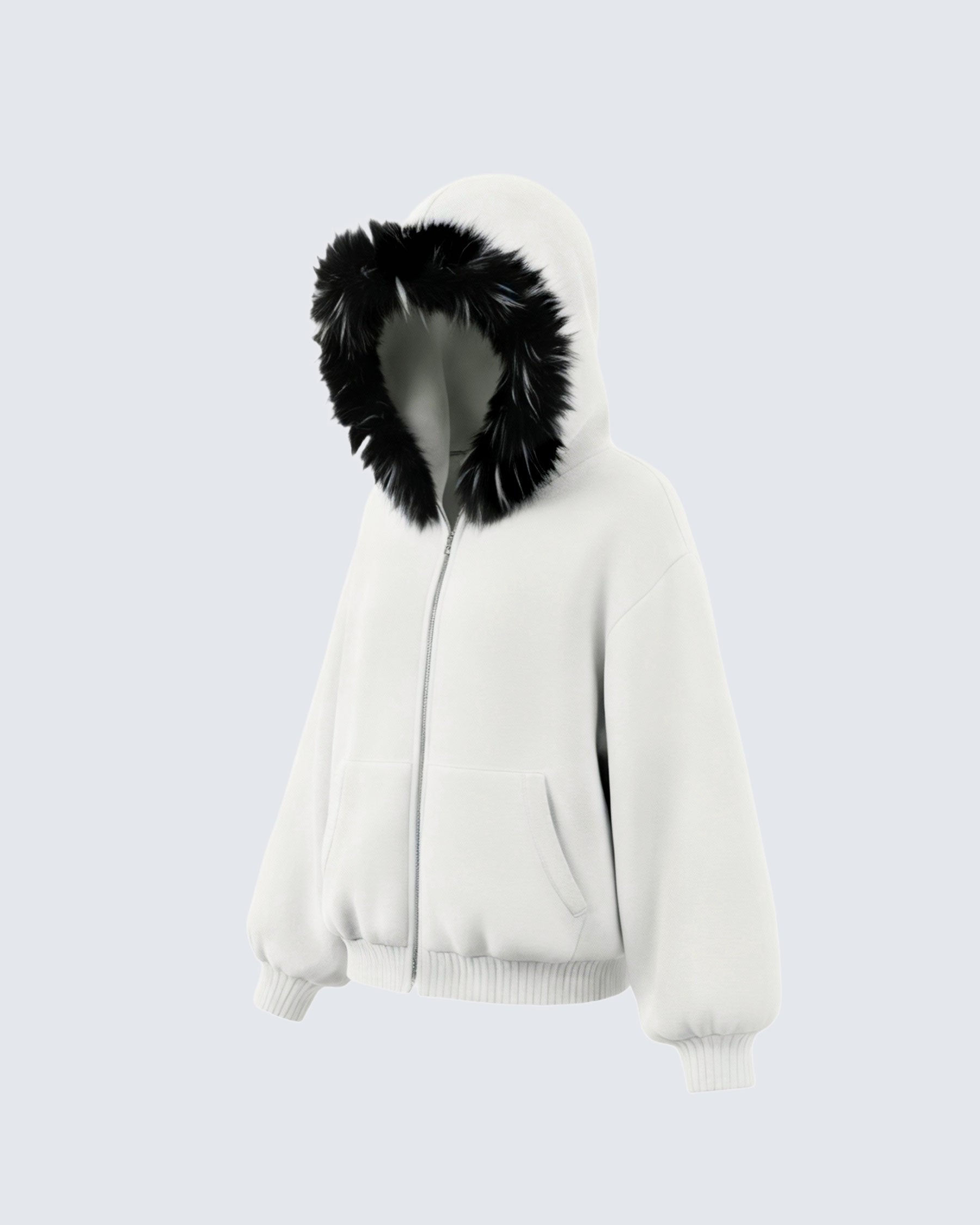 GRYFT Fur Collar Cozy Hoodie