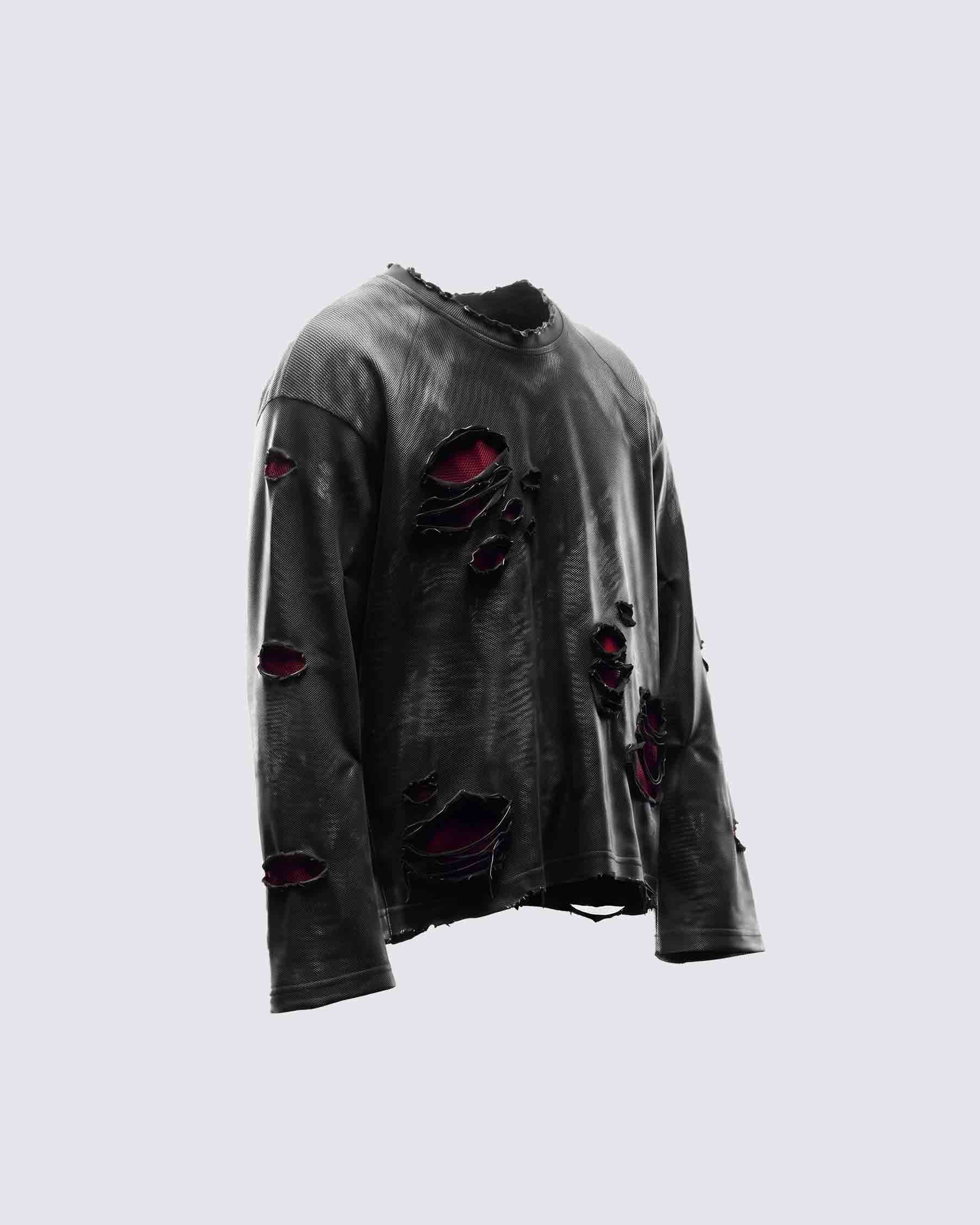 GRYFT RED RUST Series | Distressed Raglan Long Sleeve