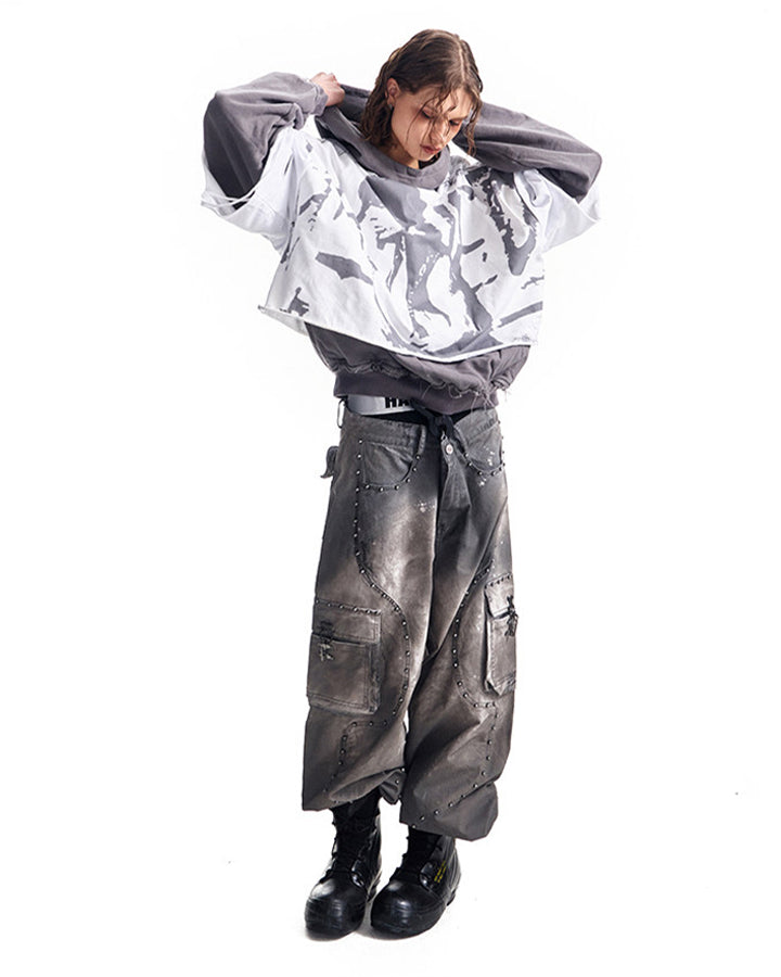 GRYFT Grunge Layered Hoodie
