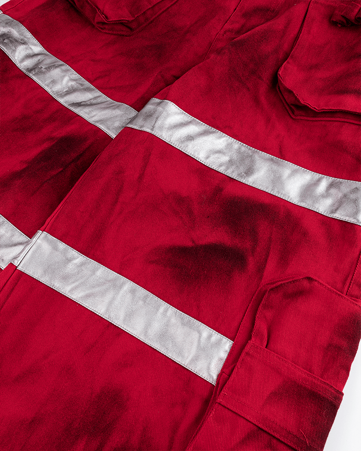 Reflective Distressed Denim Pants