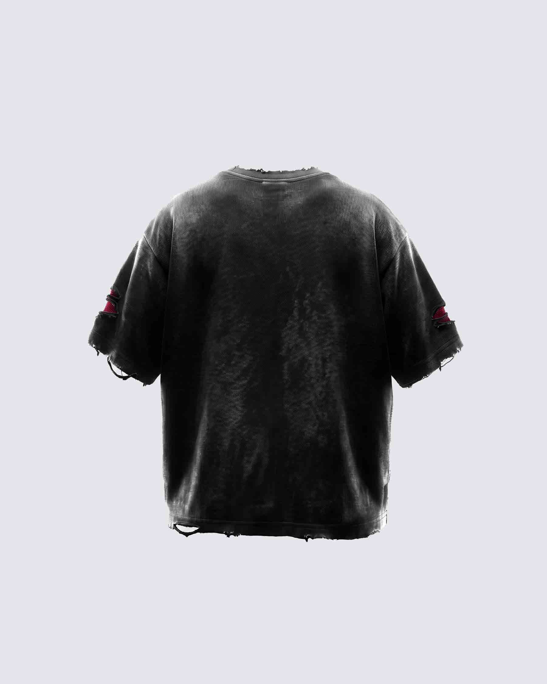 GRYFT RED RUST Series | Distressed Oversized T-Shirt