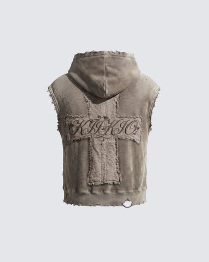 BARREN Series | Apocalyptic Pilgrimage Cross Hooded Vest