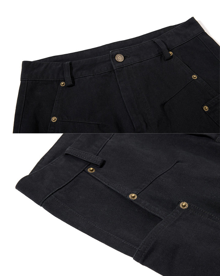 GRYFT Utility Washed Baggy Curved Leg Pants