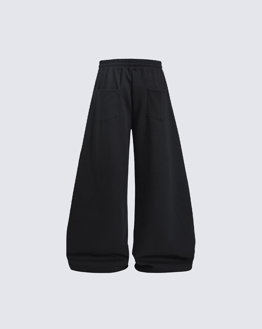 GRYFT Graffiti Printed Wide Leg Casual Pants