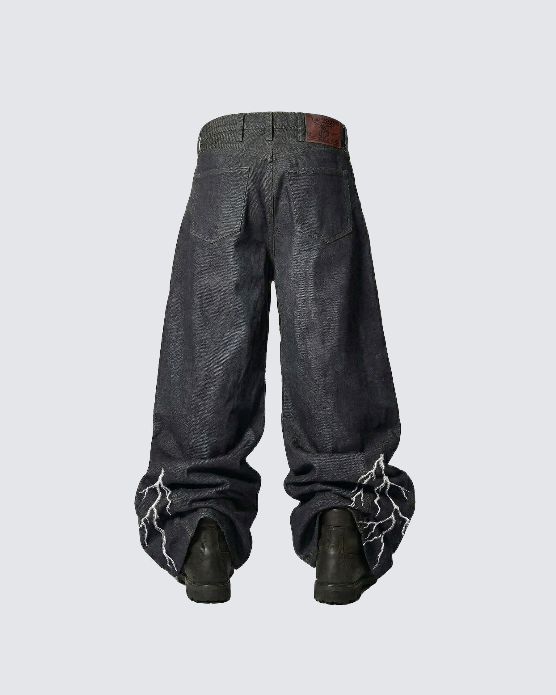 LIGHTNING Series | Double-Sided Embroidery Raw Denim