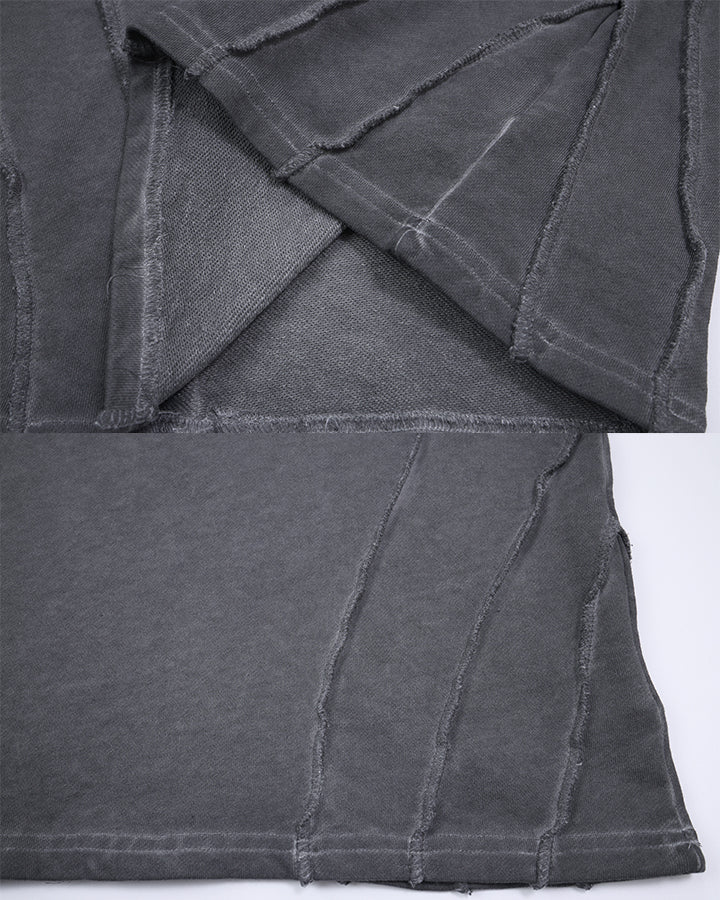 GRYFT Grunge Distressed Patchwork Sweater