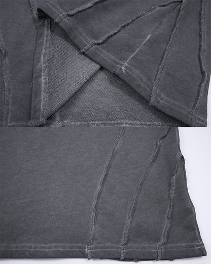 GRYFT Grunge Distressed Patchwork Sweater
