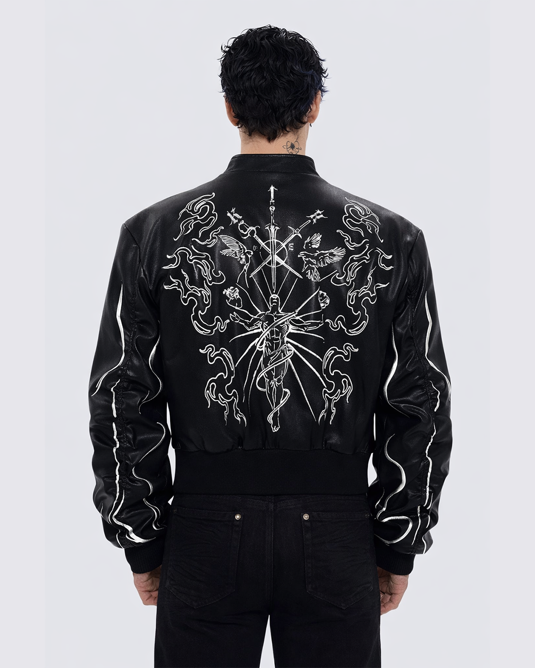 "Ascension Path" Embroidered Moto Jacket