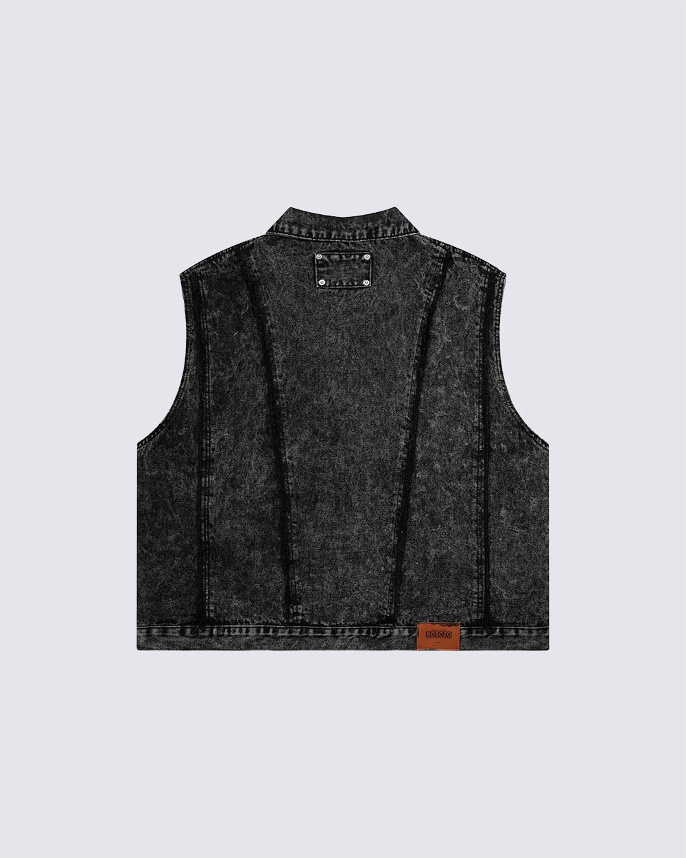 Dark Washed Button Pocket Sleeveless New Denim Vest