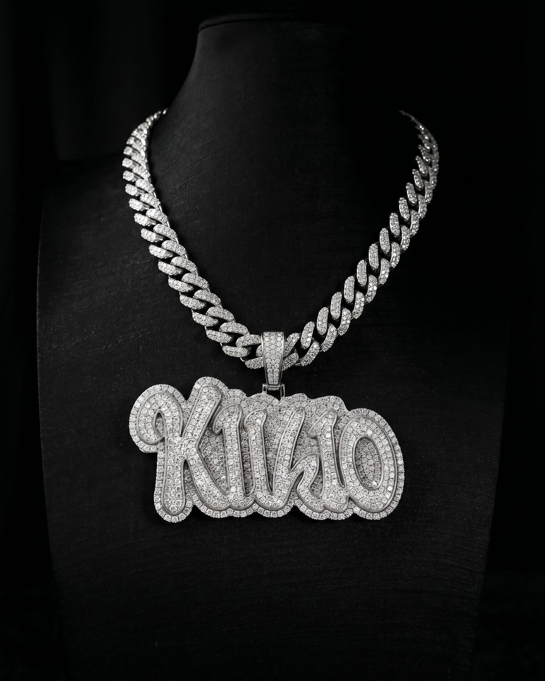 GRYFT-Full Zirconia Alloy Cuban Link Necklace