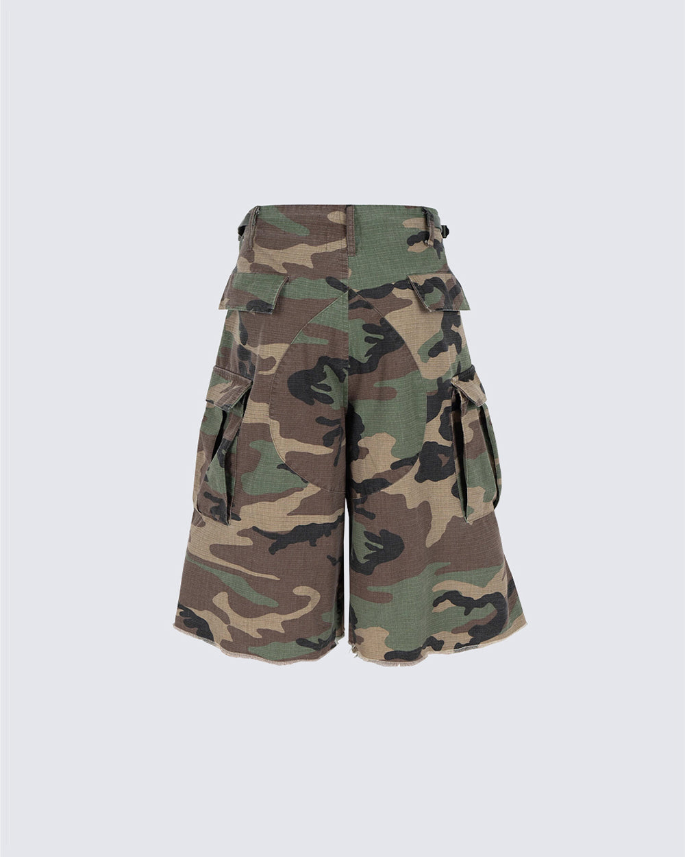 GRYFT Utility Camo Cargo Pocket Wide Knee Shorts