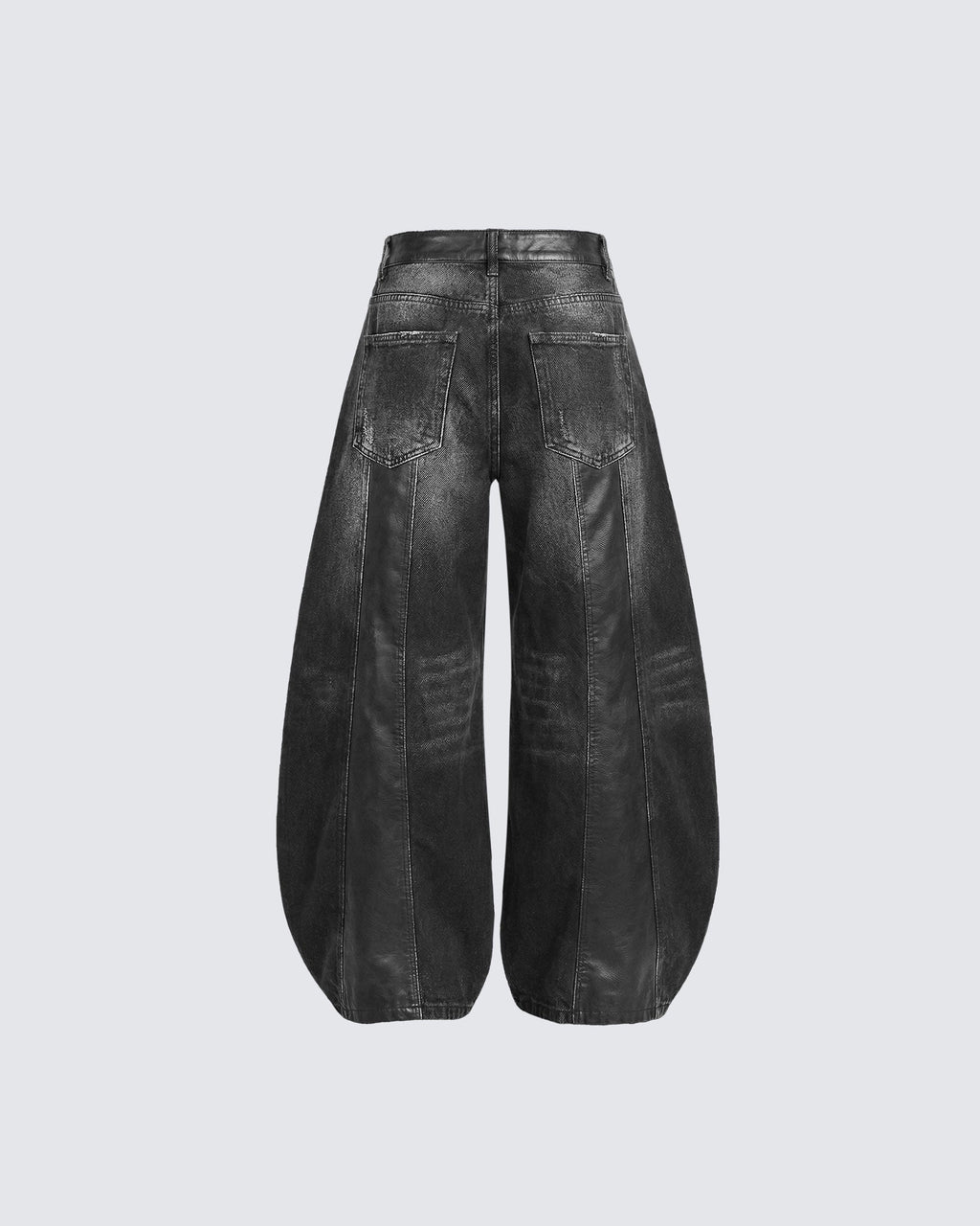 LOW SATURATION-Washed Wide-Leg Denim Pants
