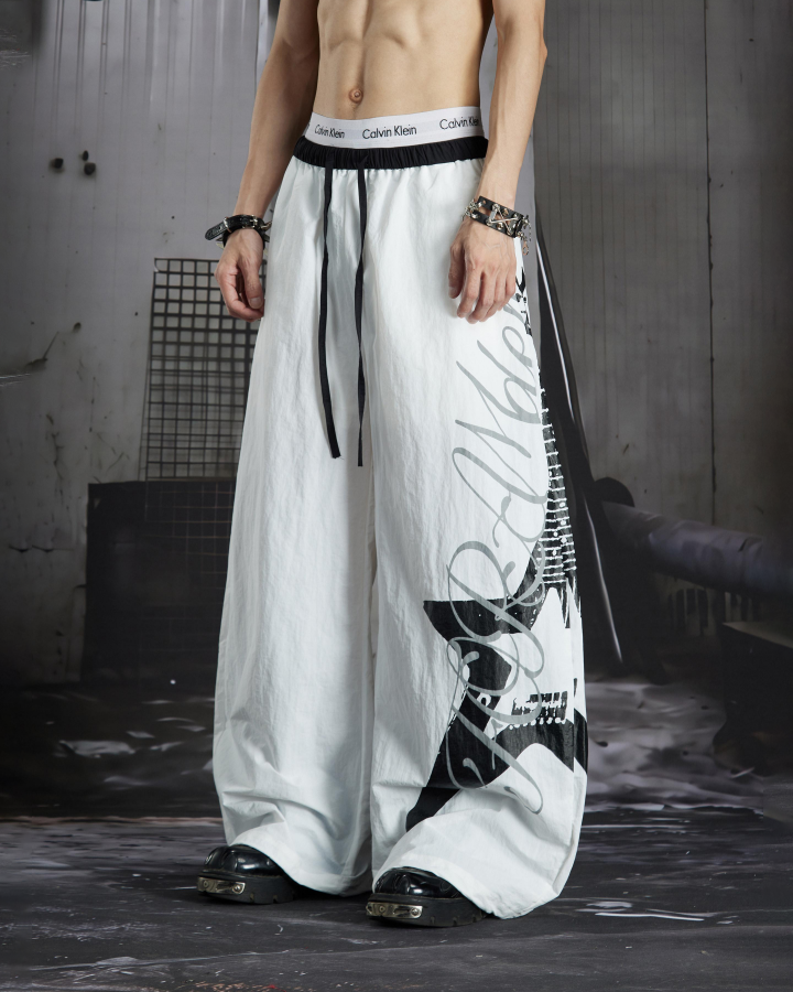 GRYFT Sport Graphic Wide-Leg Track Pants