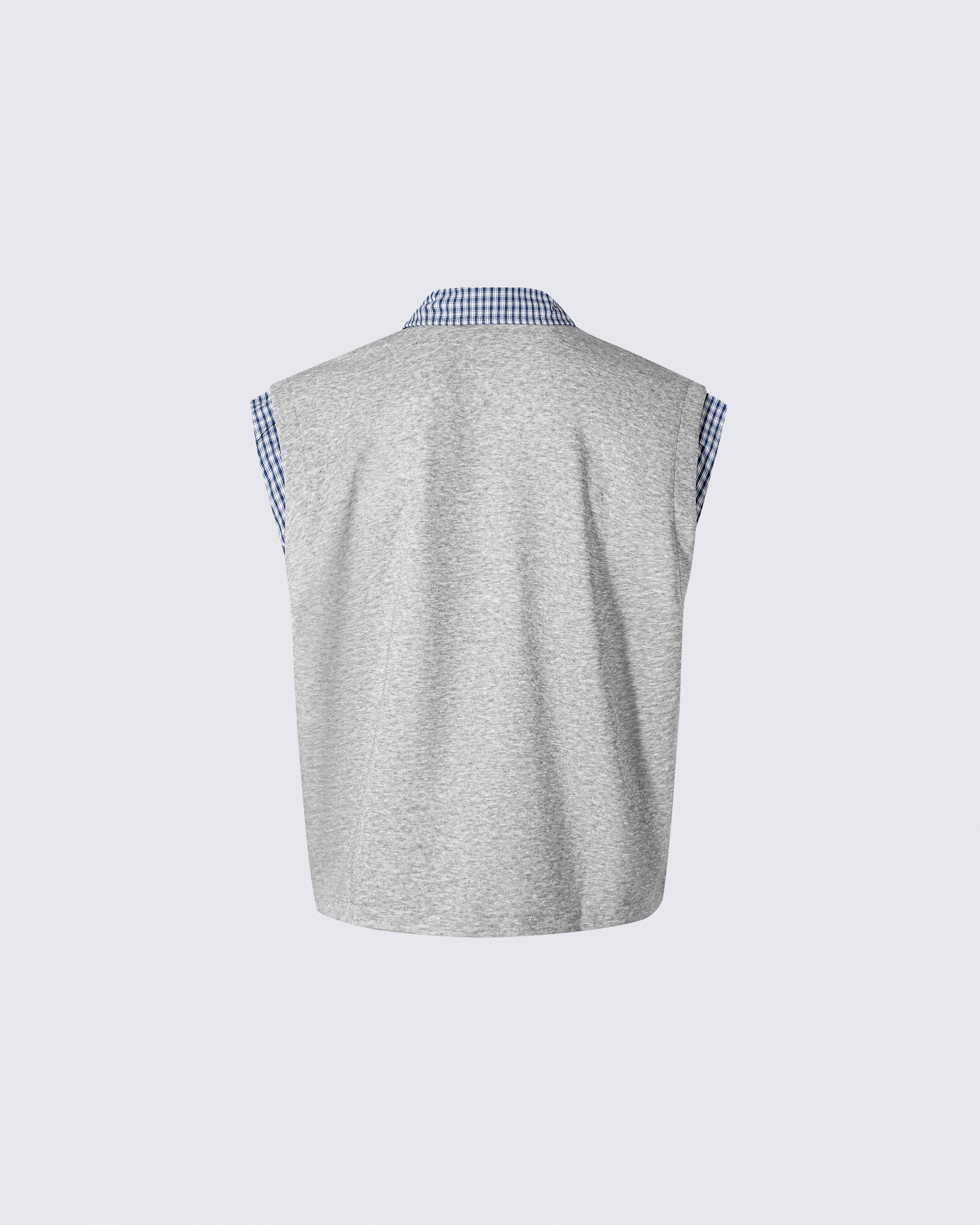Layered Patchwork Vest Shirt