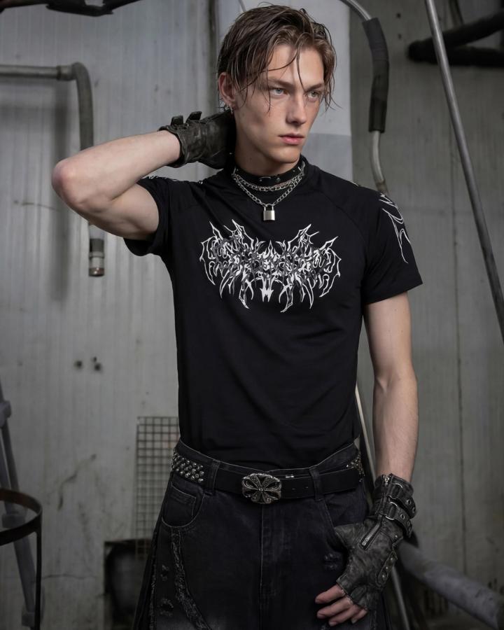 American Tribal Graphic Black Sports Tee
