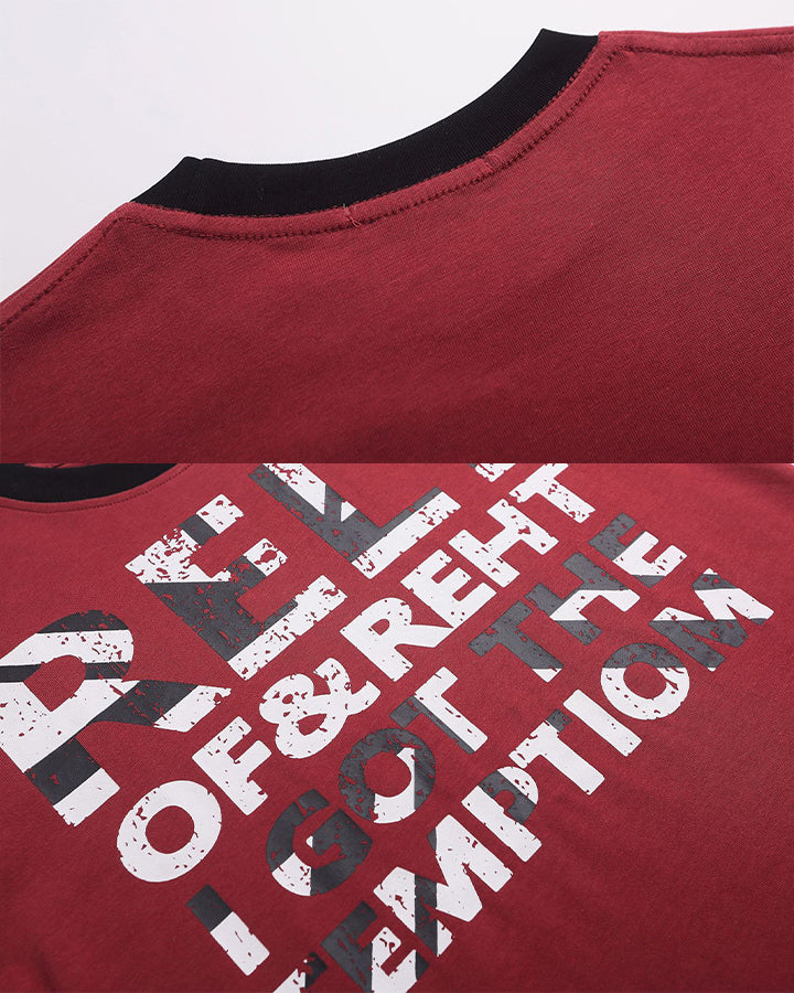 American Vintage Contrast Ringer Graphic T-Shirt New