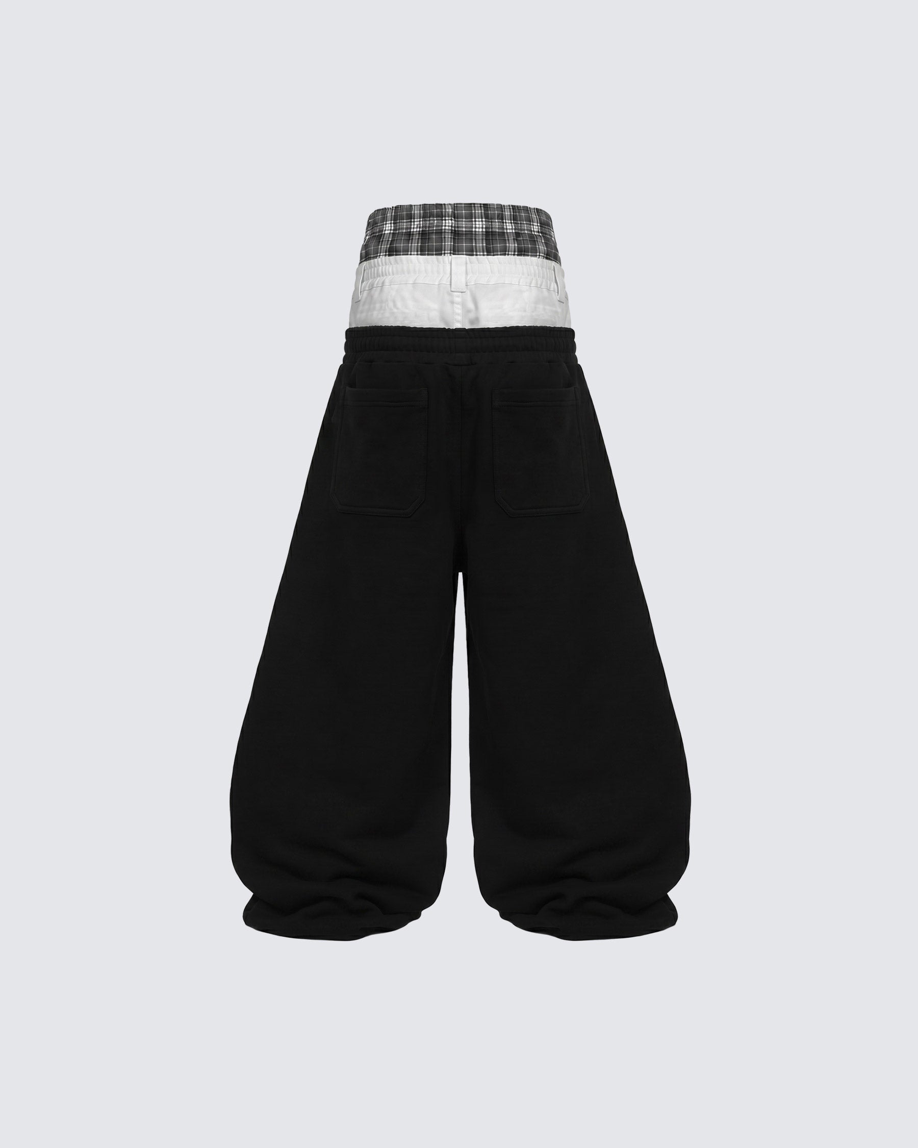 LIGHTNING Series | Layered Waist Wide-Leg Sweatpants