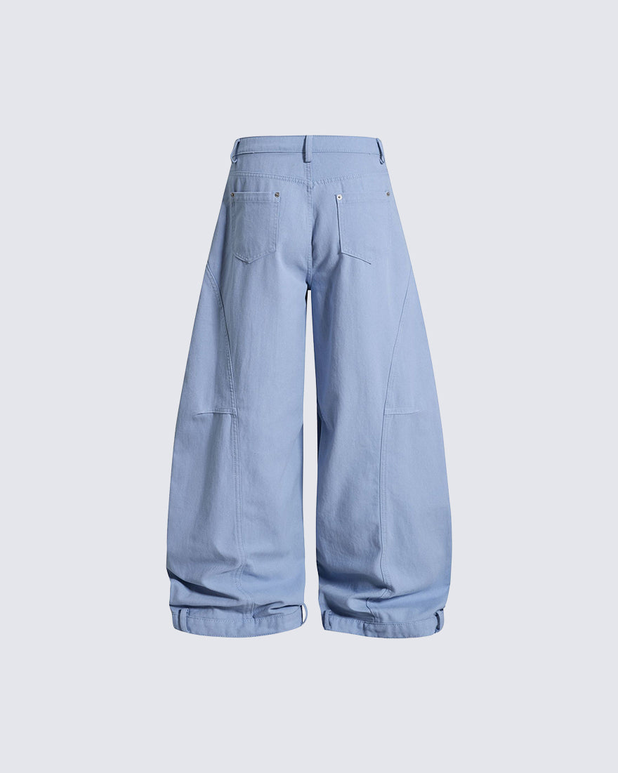 GRYFT Utility Washed Pleated Curve Jeans