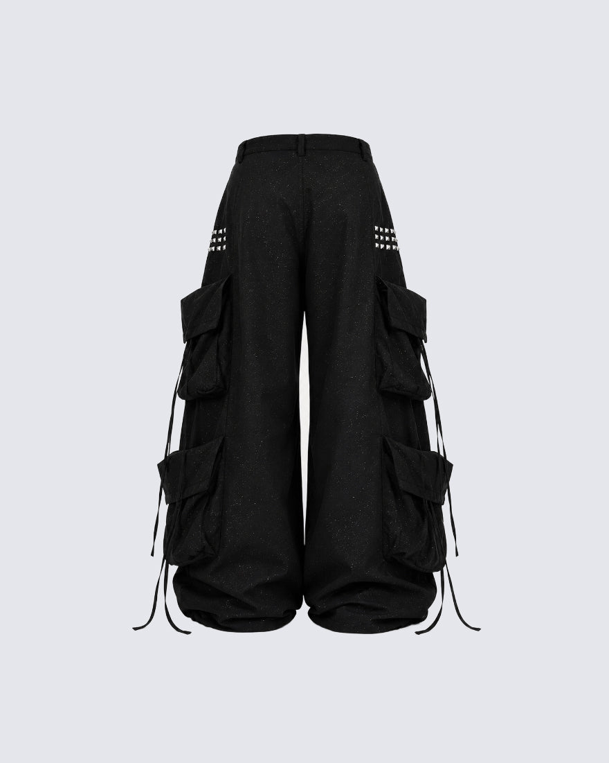 GRYFT Punk Studded Multi-Pocket Baggy Cargo Pants