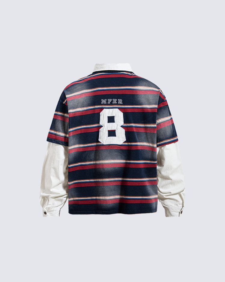 Layered Striped Long Sleeve T-Shirt