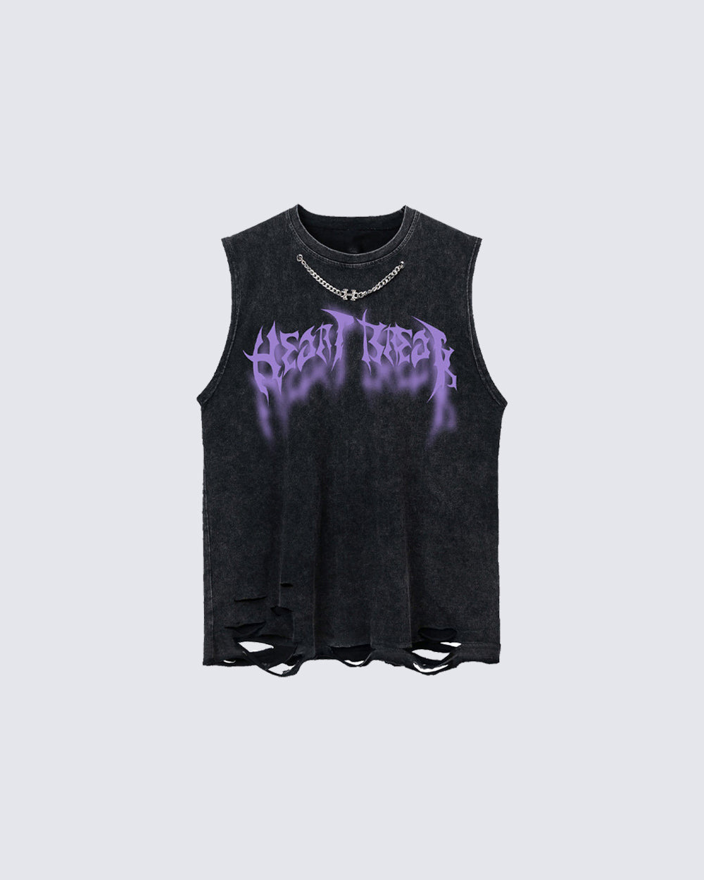 Distressed Hip-Hop Sleeveless Tank