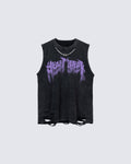 Distressed Hip-Hop Sleeveless Tank