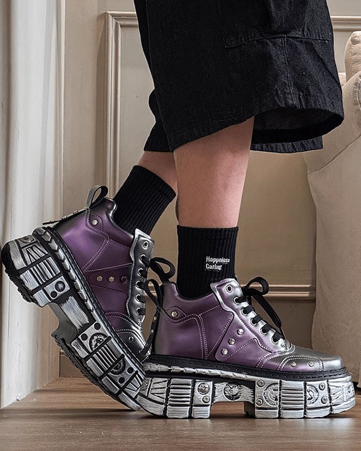 Cyberpunk Chunky Platform Sneakers – Futuristic Streetwear Boots