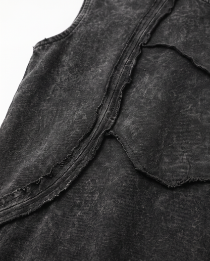 GRYFT Retro Frayed Sleeveless Vest