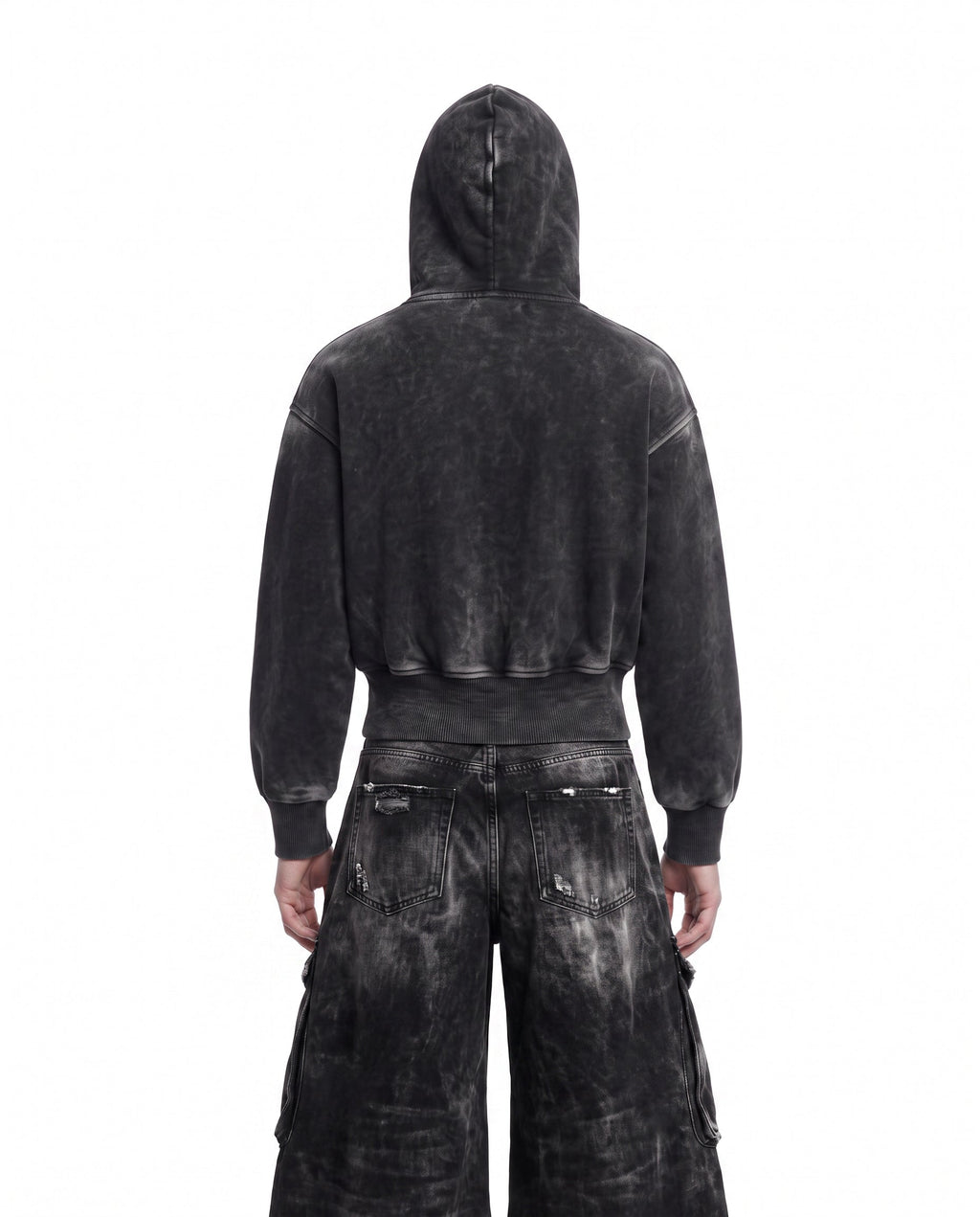 GRYFT Vintage Streetwear Distressed Cargo Jeans