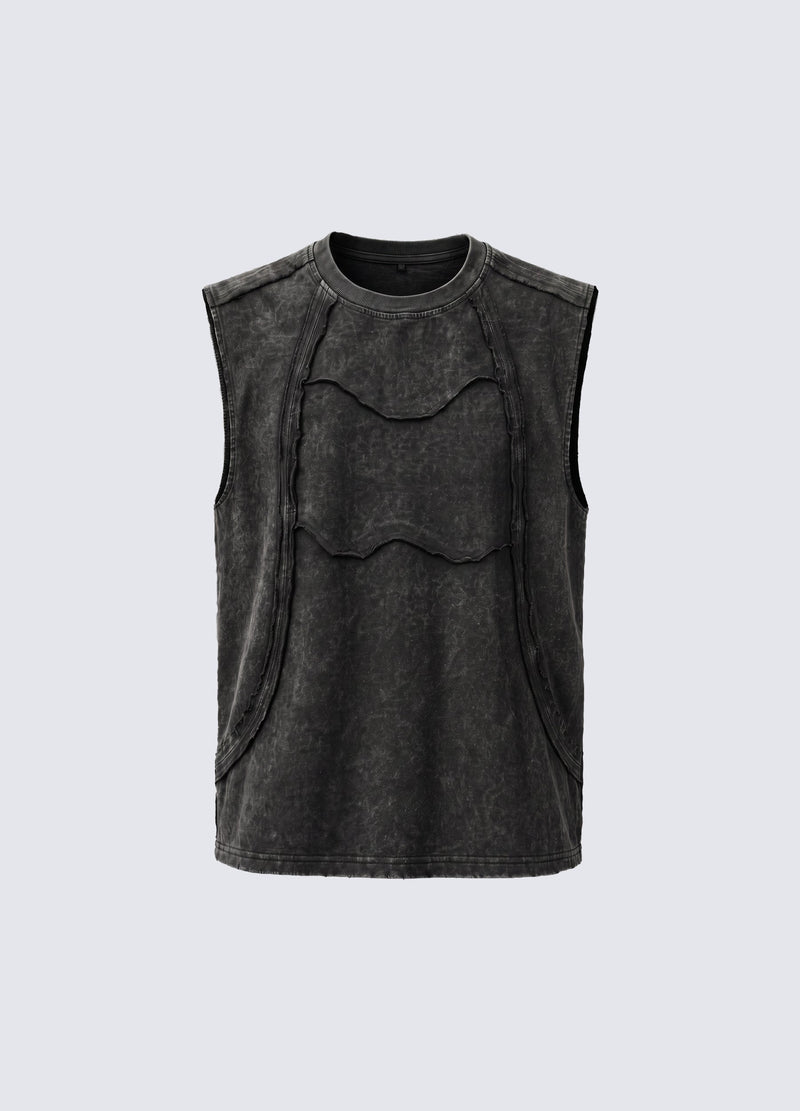 GRYFT Retro Frayed Sleeveless Vest