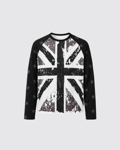 GRYFT American-Style Casual Streetwear Waffle-Knit Long-Sleeve T-Shirt