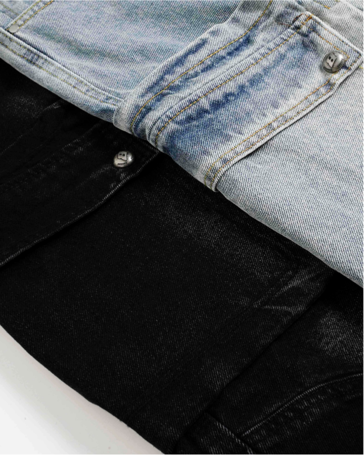 Vintage Washed Distressed Pocket Capri Pants