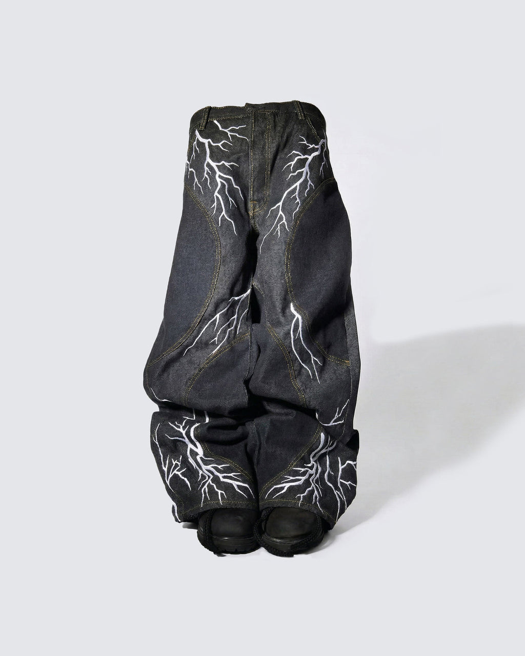 LIGHTNING Series | Double-Sided Embroidery Raw Denim