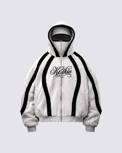 GRYFT SYMBIOTE Curved Contrast Zip-Up Hoodie