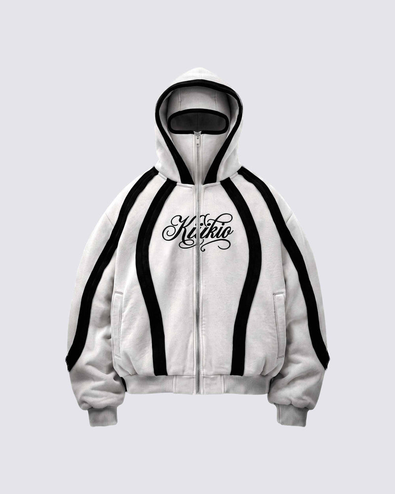 GRYFT SYMBIOTE Curved Contrast Zip-Up Hoodie