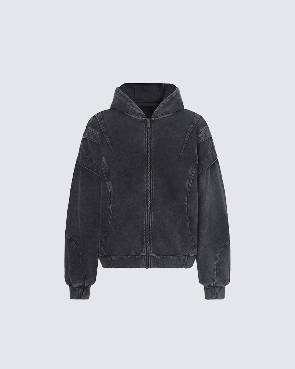 GRYFT—Deconstructed Armor Zipper Hoodie