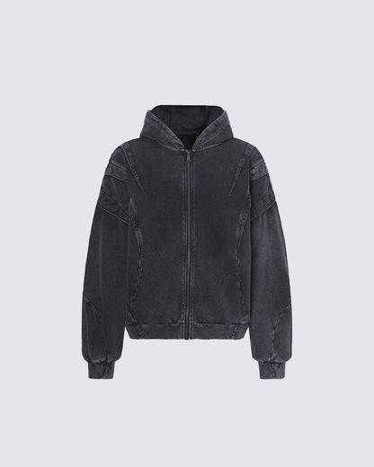 GRYFT—Deconstructed Armor Zipper Hoodie