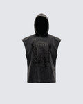 GRYFT-New Washed Hooded Sleeveless Top