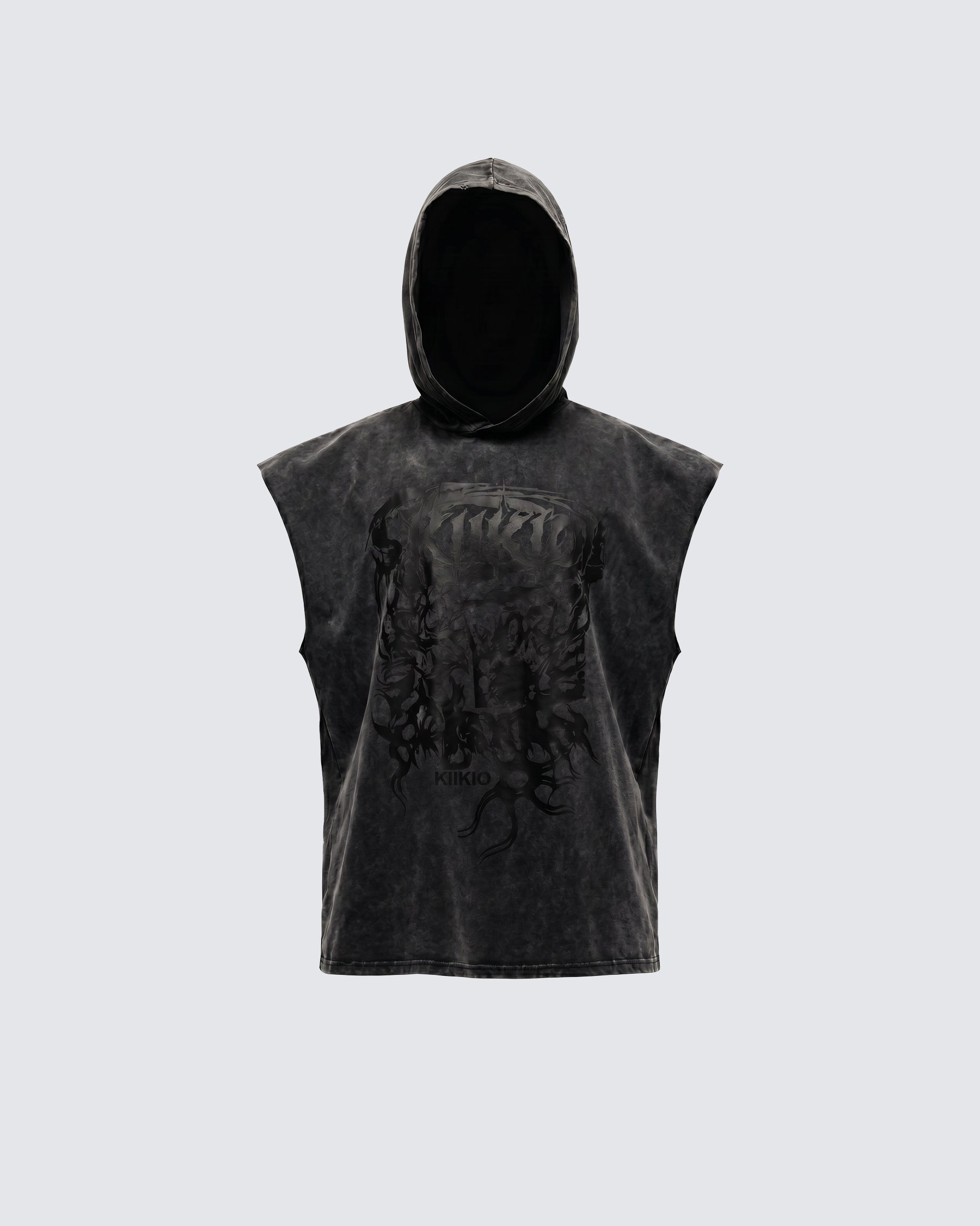 GRYFT-New Washed Hooded Sleeveless Top