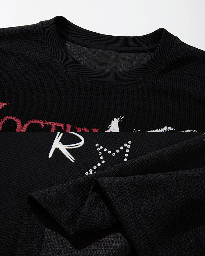 New Waffle Washed Statement T-Shirt