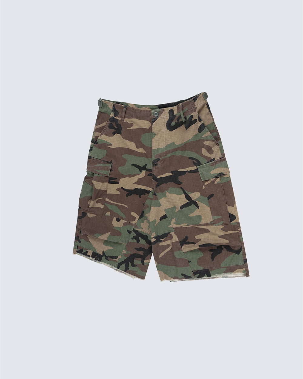 GRYFT Utility Camo Cargo Pocket Wide Knee Shorts