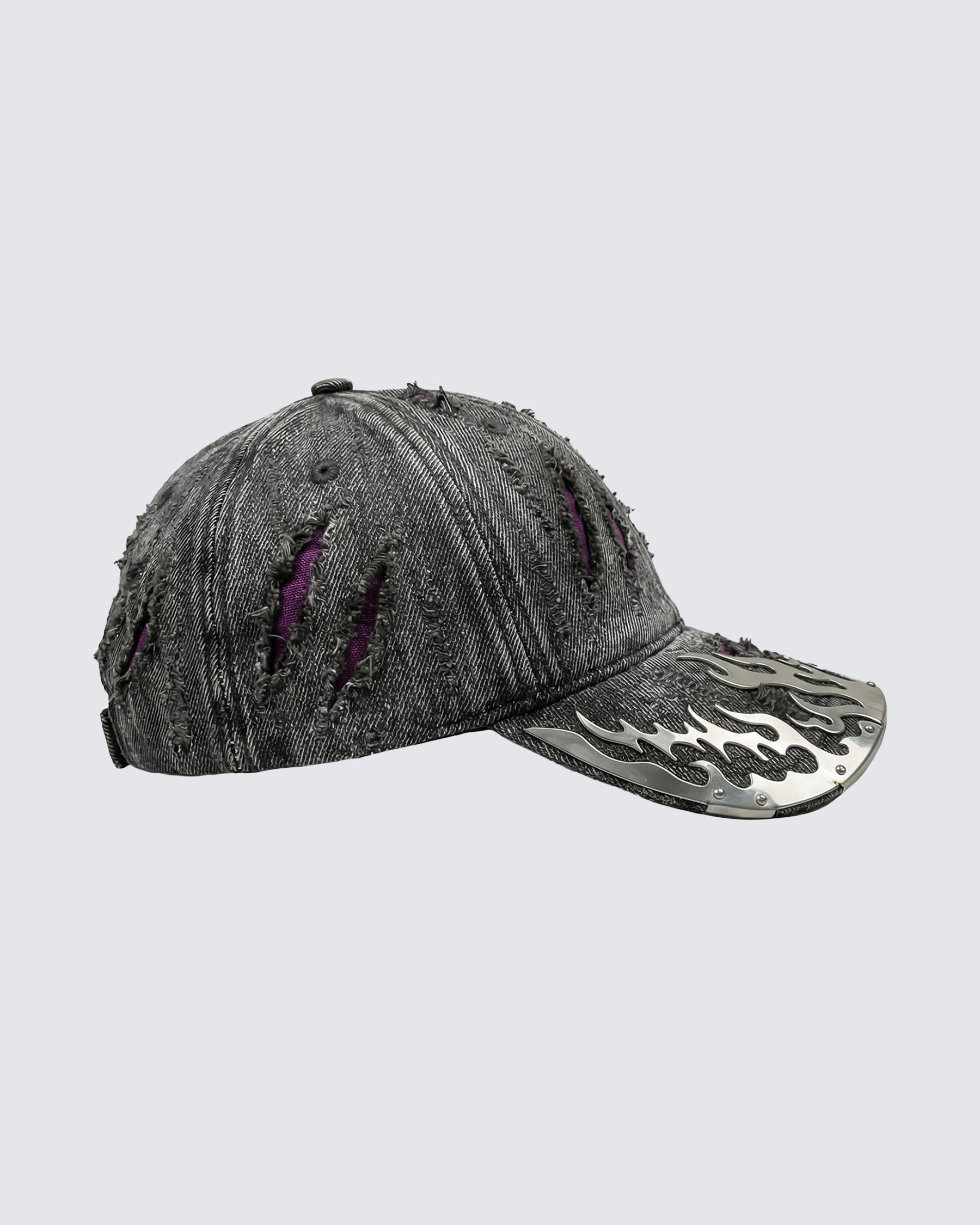 GRYFT-Wasteland Flame-Metal Distressed Denim Cap