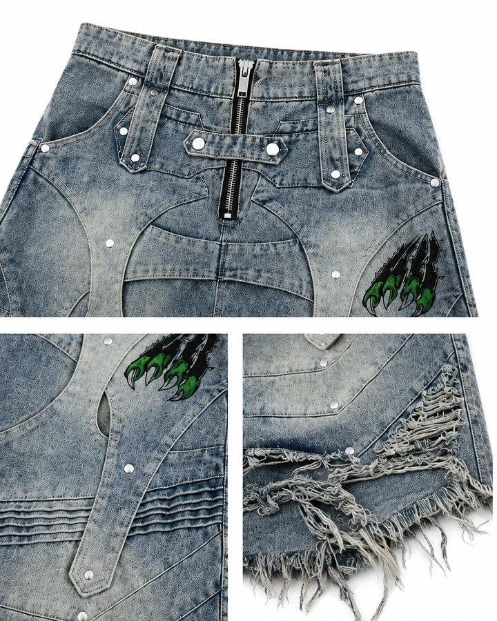 GRYFT High Street Distressed Shorts