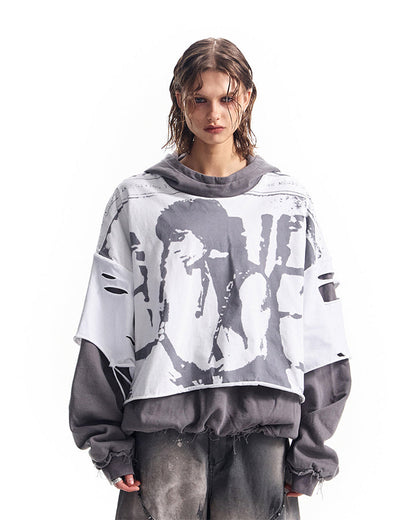 GRYFT Grunge Layered Hoodie