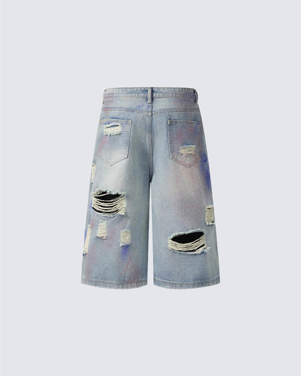American Graffiti Distressed Denim Shorts