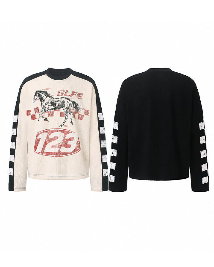 GRYFT Retro Motorcycle Patchwork Tee