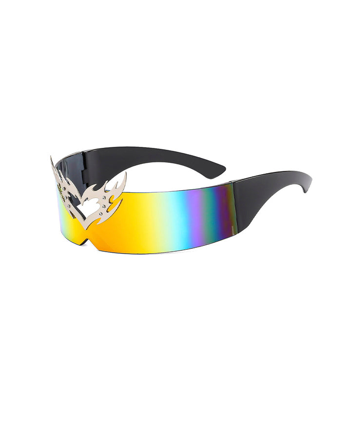 New Flame Heart Resin Sunglasses